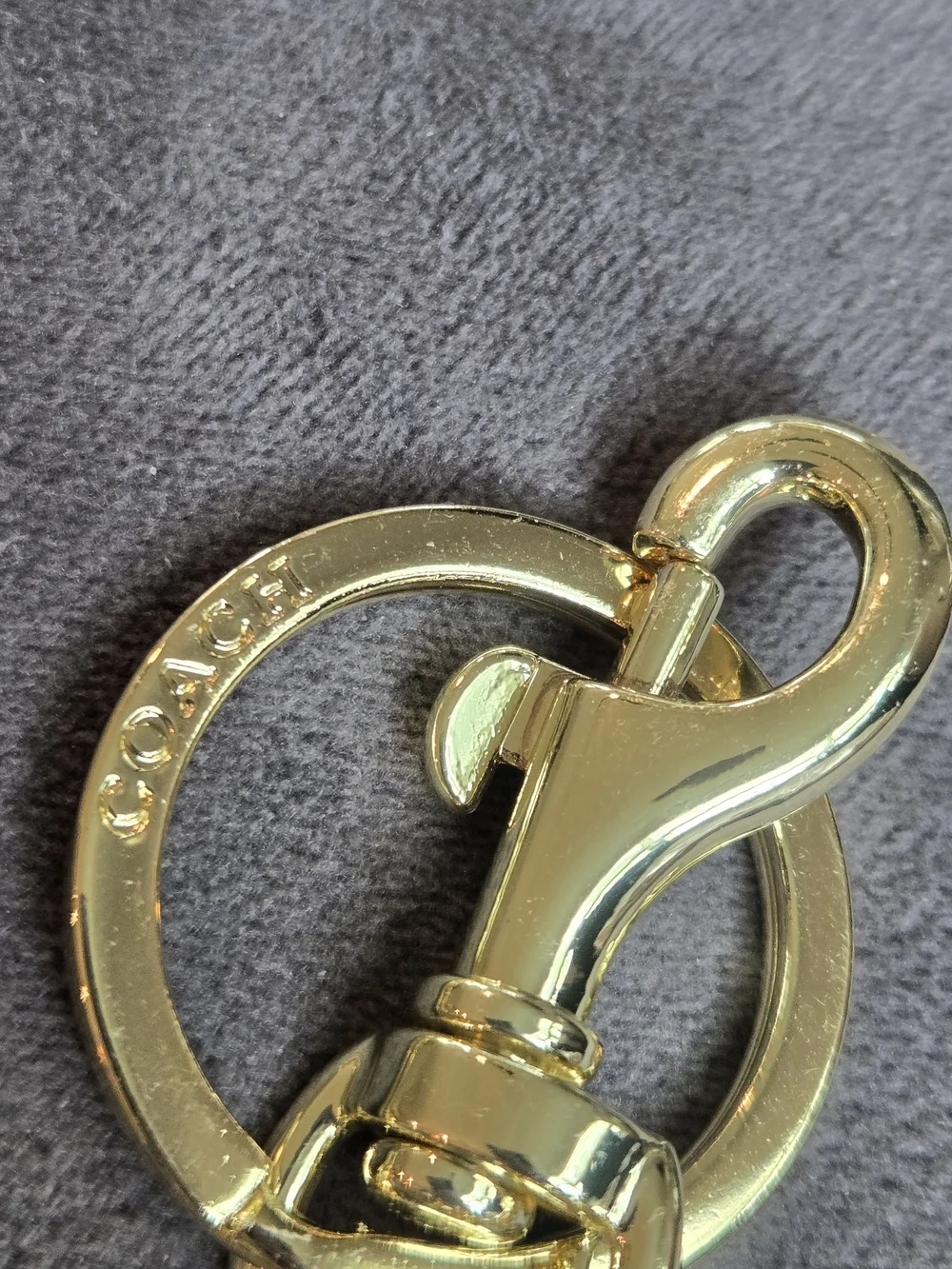 Coach Gold Tone Logo Keychain Charm - Picture 5 of 5